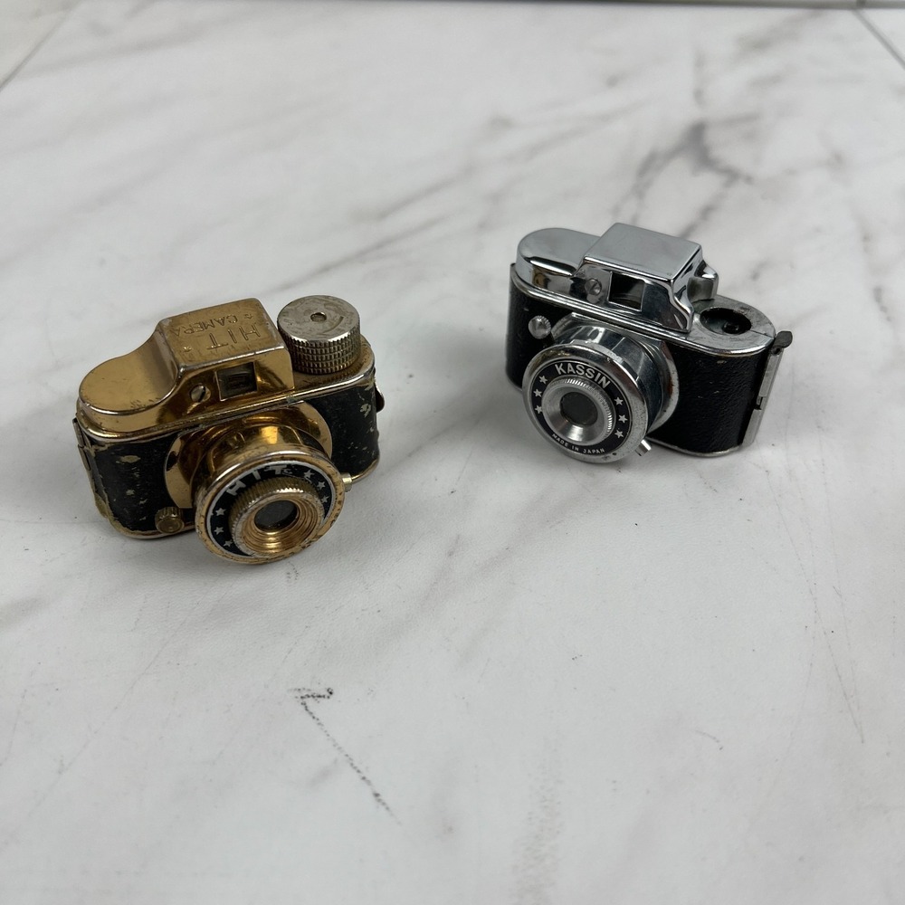 Vintage 1940s/50s Kassin + Hit Film Miniature Spy Cameras [Lot of 2] - Untested